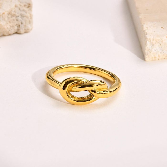 Simple Style Color Block Stainless Steel Rings