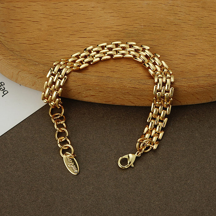 1 Piece Fashion Solid Color Copper Chain Women'S Bracelets Necklace