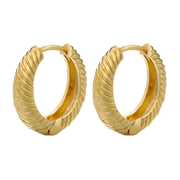 Fashion Geometric Brass Plating Earrings 1 Pair