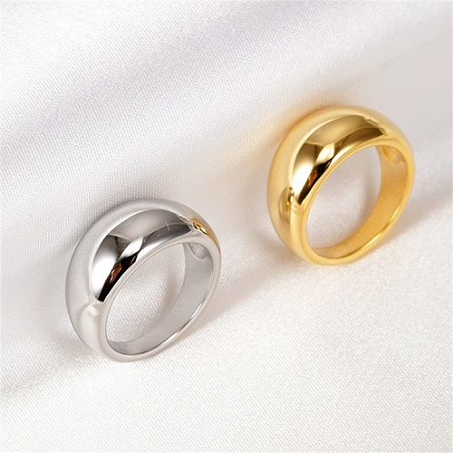 Fashion Solid Color Stainless Steel Rings Stainless Steel Rings