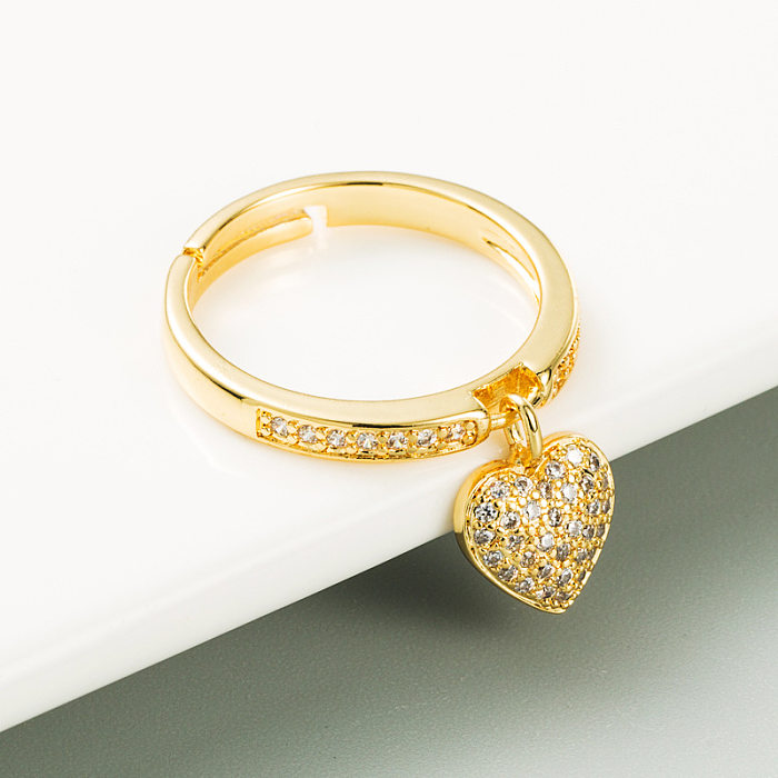 Fashion  18K Gold Plated Micro Inlaid Zircon  Love Ring