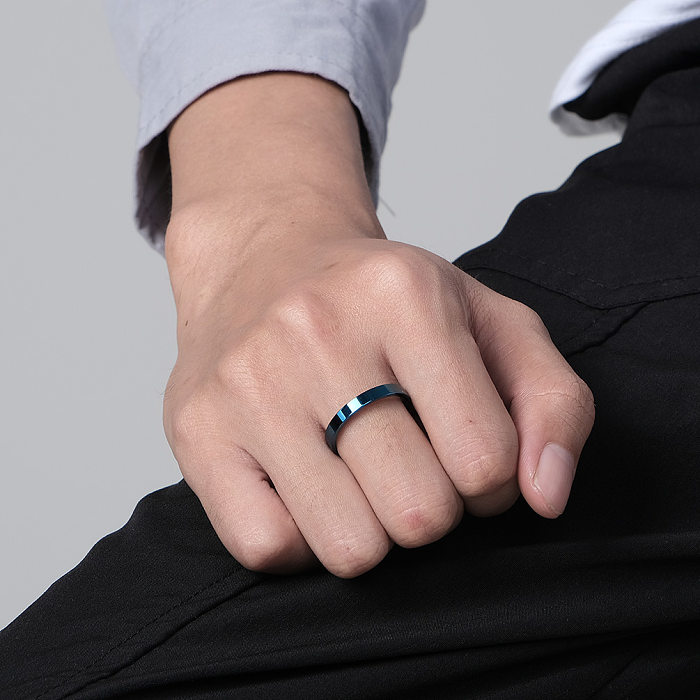 Bague en acier inoxydable pour hommes et femmes, mode Simple, petit doigt, taille moyenne