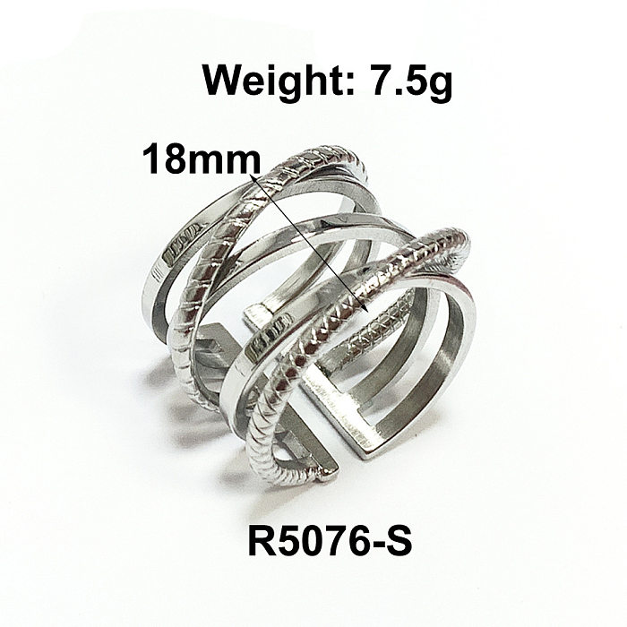 Simple Style Heart Shape Titanium Steel Rings In Bulk