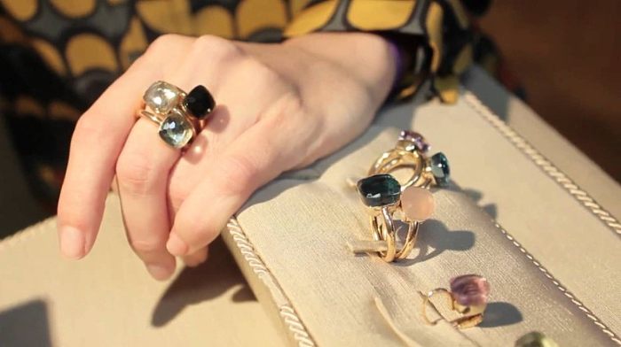 Anéis de cristal artificiais com revestimento de cobre geométrico da moda
