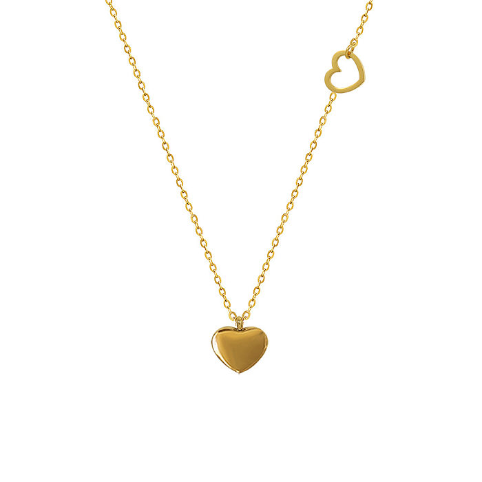 Fashion Heart-shape Titanium Steel Necklace Wholesale