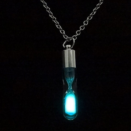 Collier à pendentif lumineux en cuivre et verre géométrique de style simple, 1 pièce