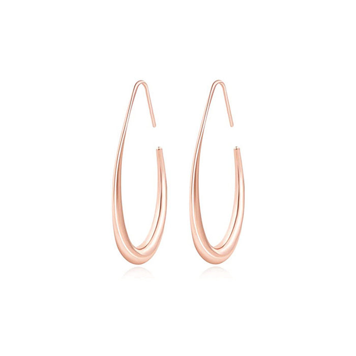 1 Pair Elegant Lady Irregular Geometric Solid Color Plating Copper Ear Studs