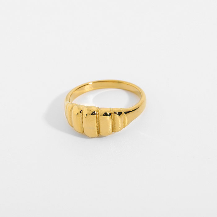 Fashion Style New Gold-Plated Stainless Steel Ring