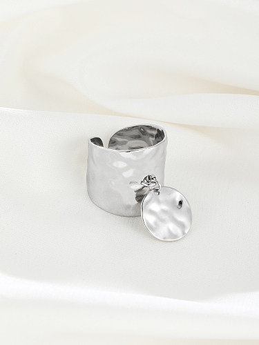 Anéis abertos de charme de aço inoxidável de cor sólida estilo simples