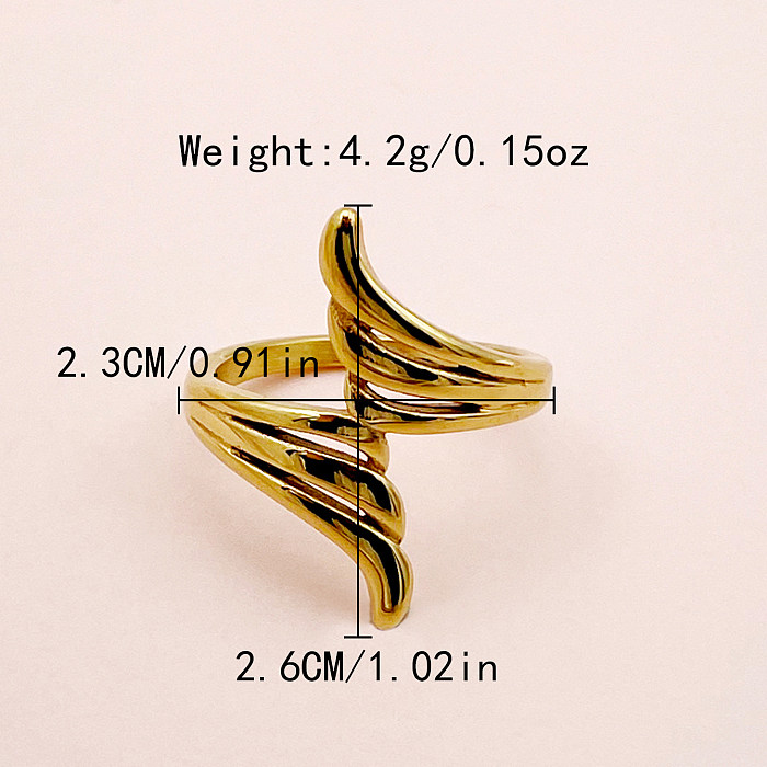 Classical Vintage Style Wings Stainless Steel Plating Gold Plated Rings