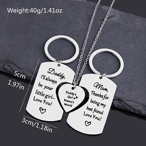 Hip-Hop Commute Letter Stainless Steel Buckle Necklace
