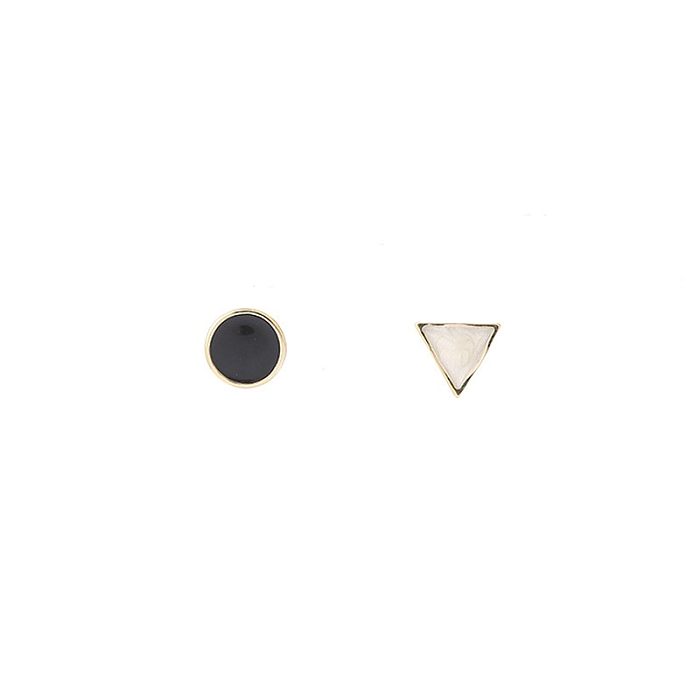 1 par de brincos triangulares de cobre estilo moderno