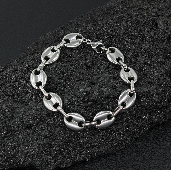 Collar de pulseras de revestimiento de acero de titanio de acero inoxidable de color sólido de estilo simple