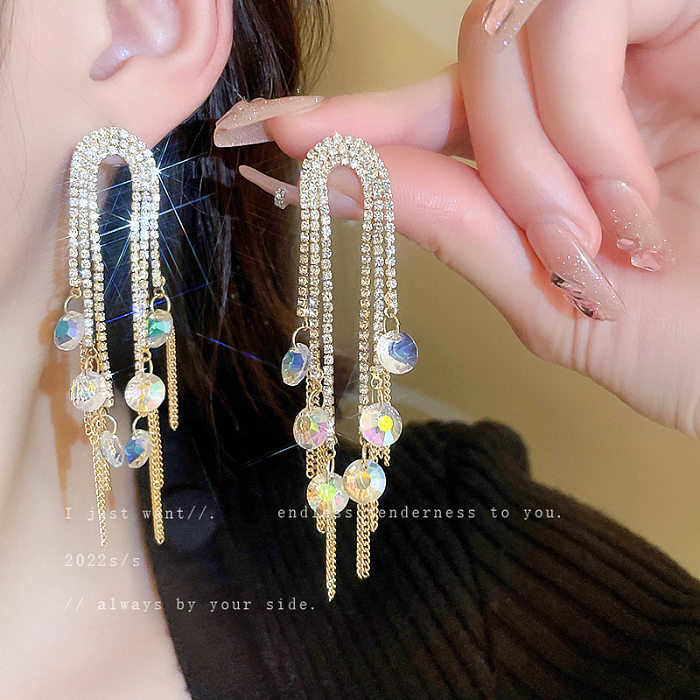 Boucles d'oreilles en forme de cœur, 1 paire, nœud de fleur, placage de cuivre, perles artificielles, Zircon