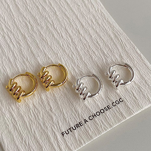 1 Pair Basic Modern Style Geometric Plating Copper Earrings