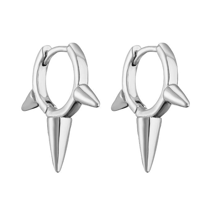 1 Pair IG Style Geometric Plating Inlay Copper Zircon Earrings