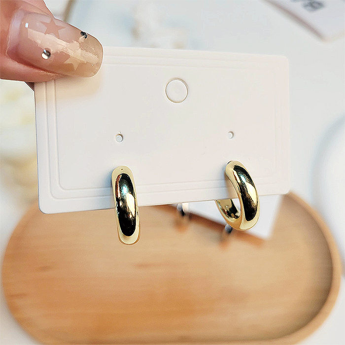 1 Pair Simple Style Geometric Plating Copper Earrings