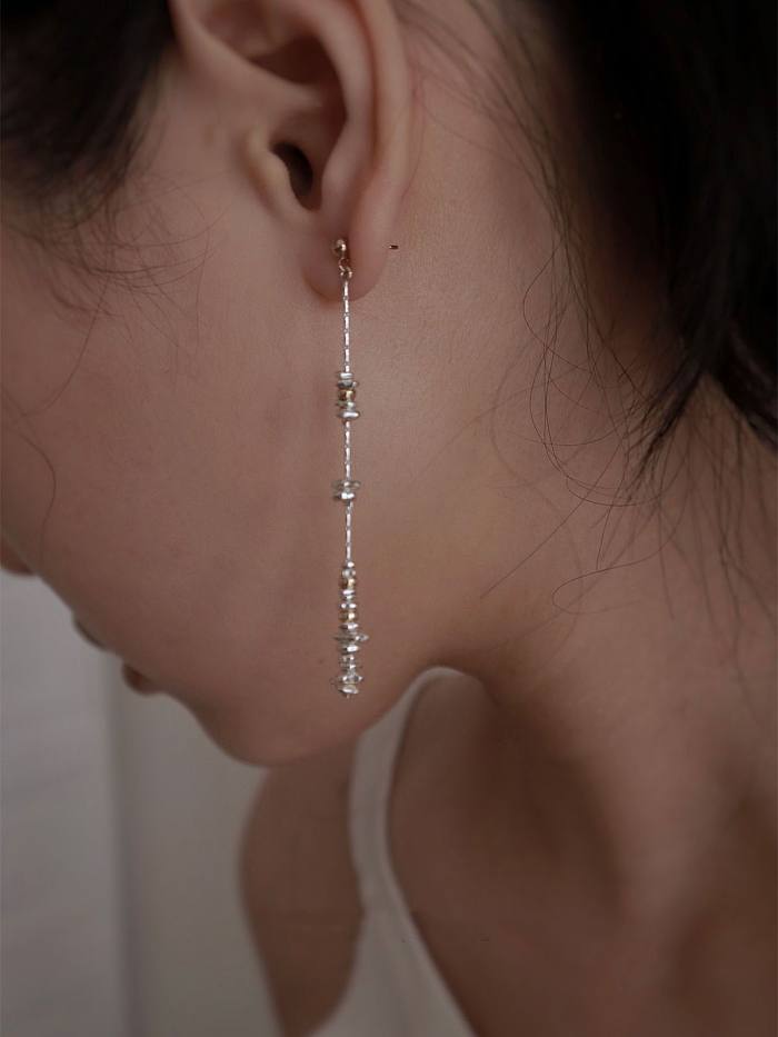 1 Pair Retro Solid Color Plating Copper Drop Earrings