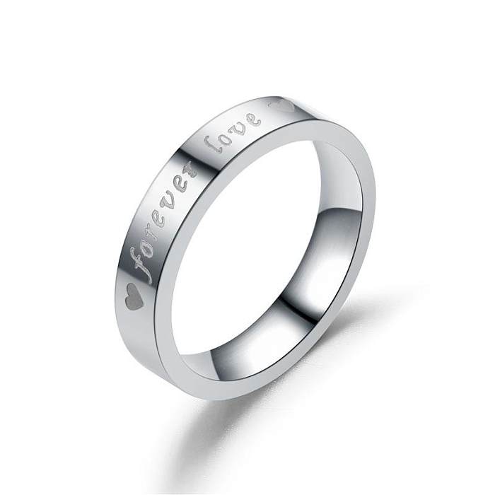 Couple Heart Shaped Stainless Steel Rings TP190418118108