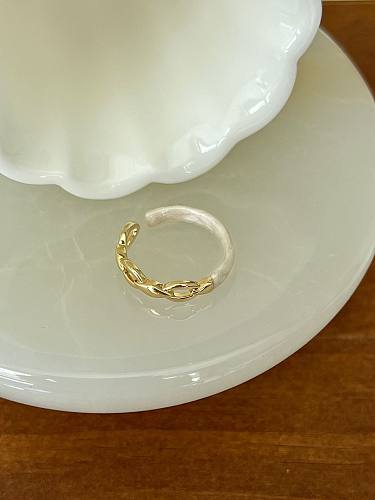 Fashion Heart Shape Flower Copper Inlay Zircon Open Ring 1 Piece