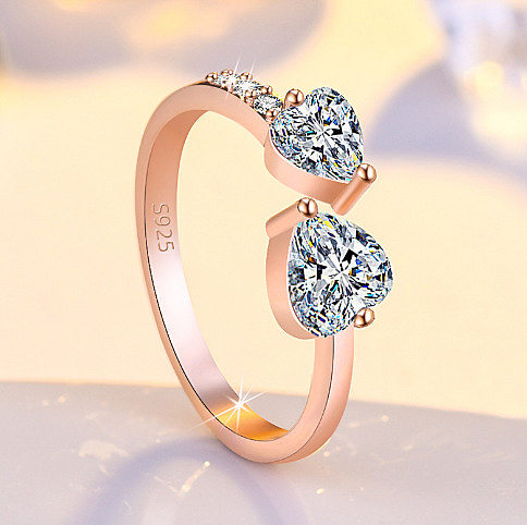 Anéis de pedras preciosas artificiais do embutimento geométrico geométrico do chapeamento de cobre do estilo simples
