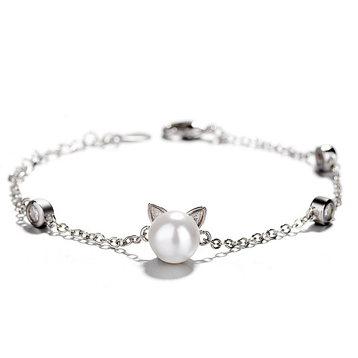 Süßes Tier-Kupfer-Inlay, künstliche Perlen, Ringe, Ohrringe, Halskette