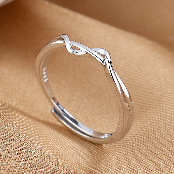 1 Piece Sweet Waves Copper Plating Open Ring