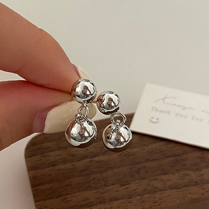 1 paire de boucles d'oreilles pendantes en cuivre plaqué géométrique, Style moderne et basique
