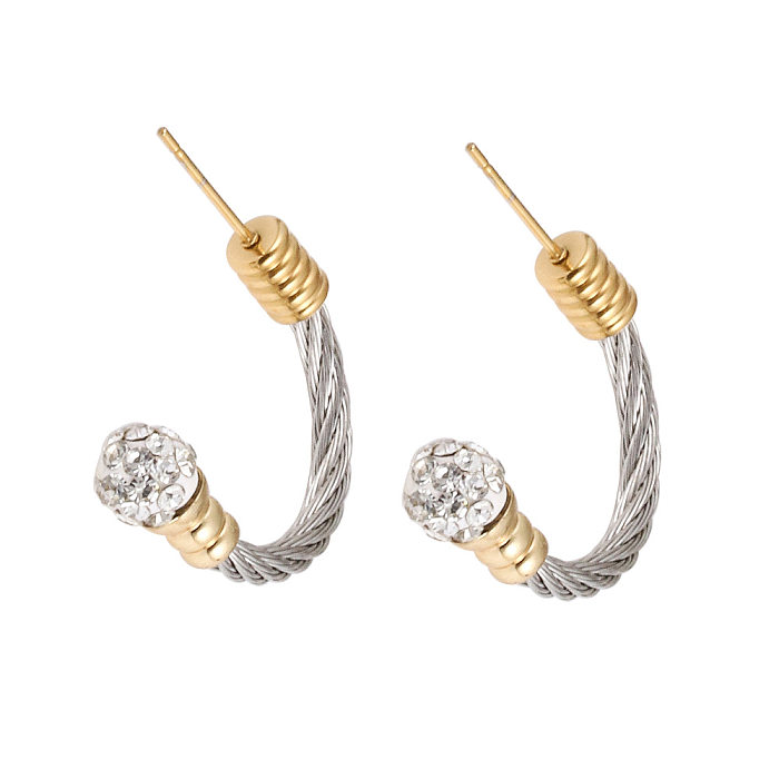 Streetwear estrela incrustação de aço inoxidável pedras preciosas artificiais anéis pulseiras brincos