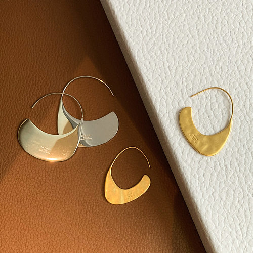 Retro Solid Color Copper Earrings Plating Copper Earrings