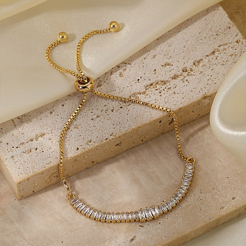 Bracelets plaqués or 18 carats avec incrustation de cuivre de couleur unie brillante pour trajet élégant