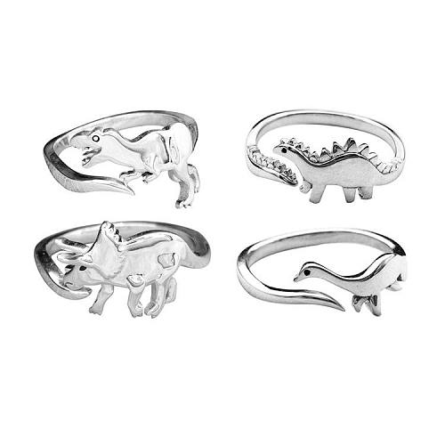 Fashion Cute Exquisite Dinosaur Shape Titanium Steel Ring