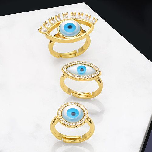 Fashion Ornament Retro Devil's Eye Shaped Copper Ring