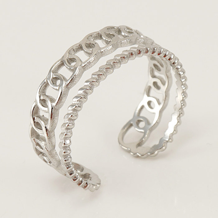 Fashion Eye Titanium Steel Open Ring Plating Stainless Steel Rings