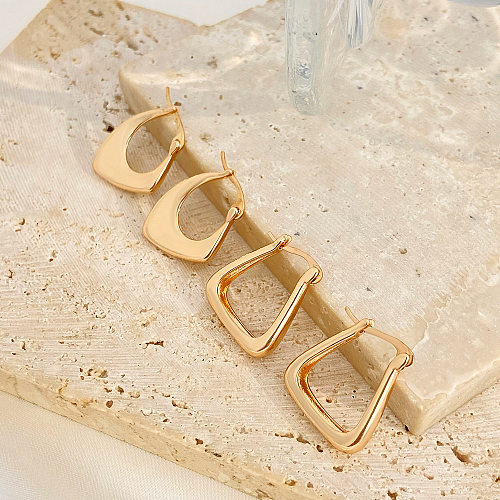 Fashion Geometric Copper Plating Earrings 1 Pair