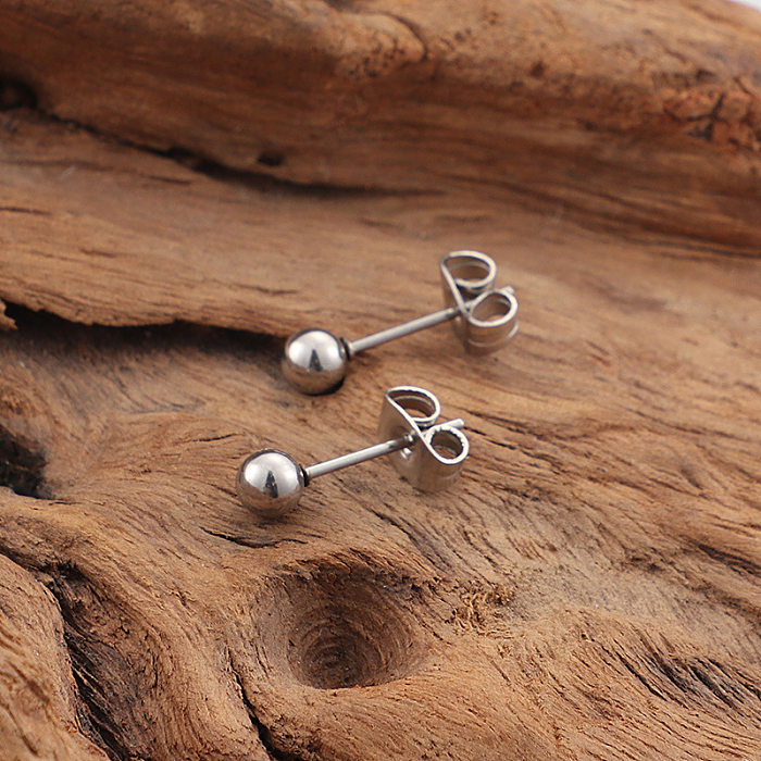 Ensemble de boucles d'oreilles et colliers en acier inoxydable, simples, creux en forme de cœur, vente en gros de bijoux