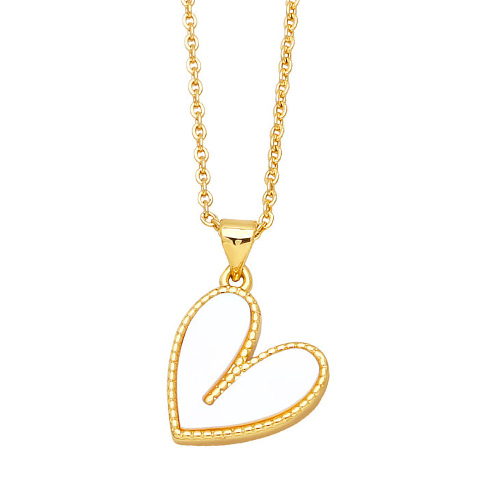 Fashion Heart Shape Copper Plating Pendant Necklace 1 Piece