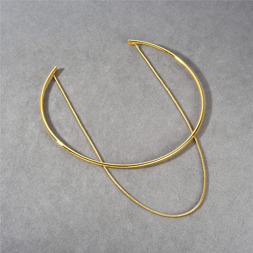 Doppelschichtige Halsketten im schlichten Stil mit einfarbiger Kupferbeschichtung