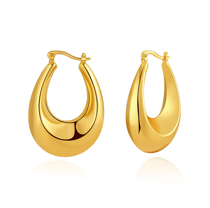1 Pair Fashion U Shape Copper Plating Earrings