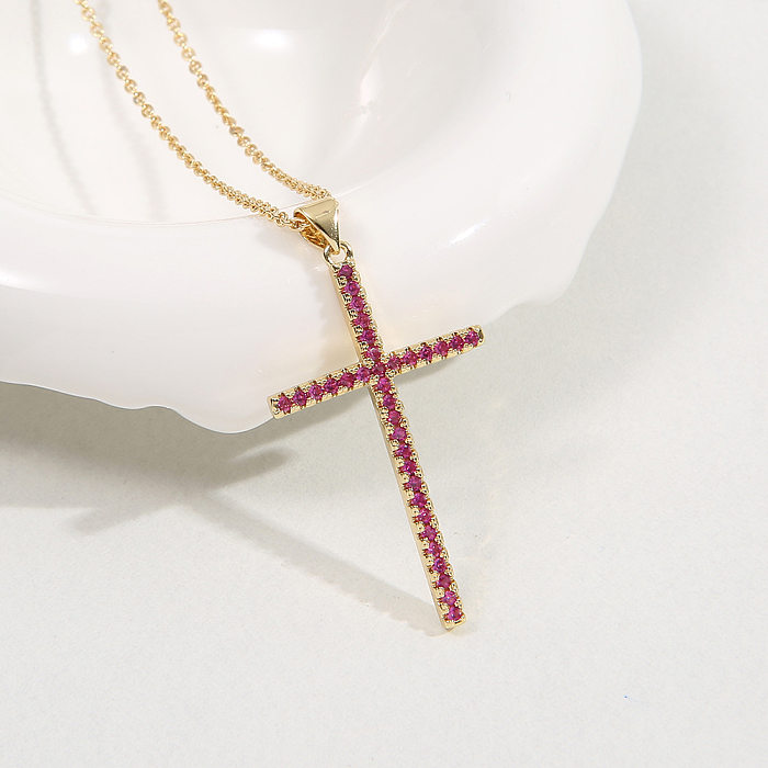 Fashion Cross Copper Pendant Necklace Chain Copper Necklaces