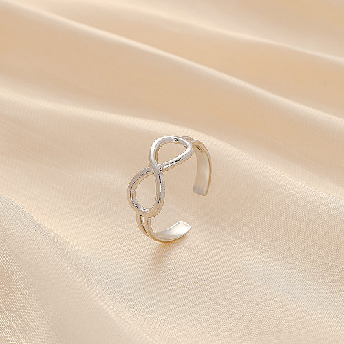 Arco fashion nó de aço inoxidável anel aberto metal anéis de aço inoxidável 1 peça