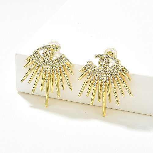 New Jewelry Fashion Copper Micro-set Zircon Eyes Earrings Wholesale