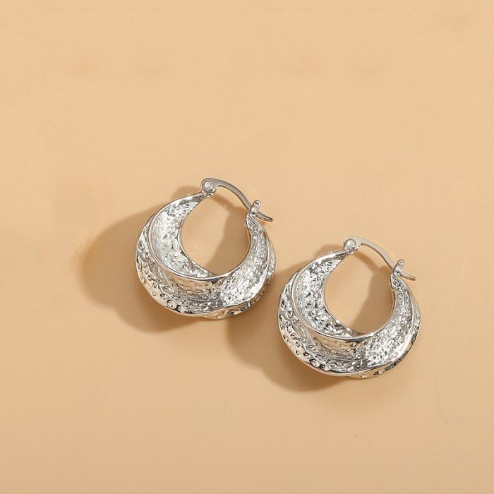 1 Pair Classic Style Round Plating Inlay Copper Zircon 14K Gold Plated Earrings