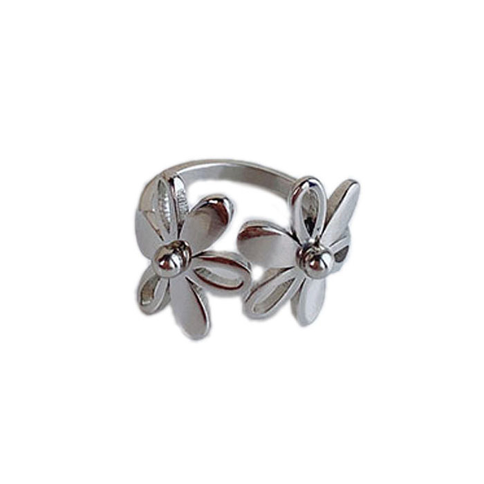 Cute Flower Titanium Steel Polishing Rings