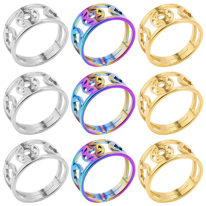 Commute Star Stainless Steel Plating Gold Plated Rings