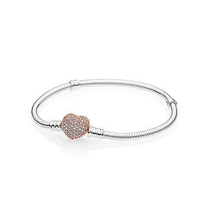 Simple Style Heart Shape Crown White Copper Bracelets