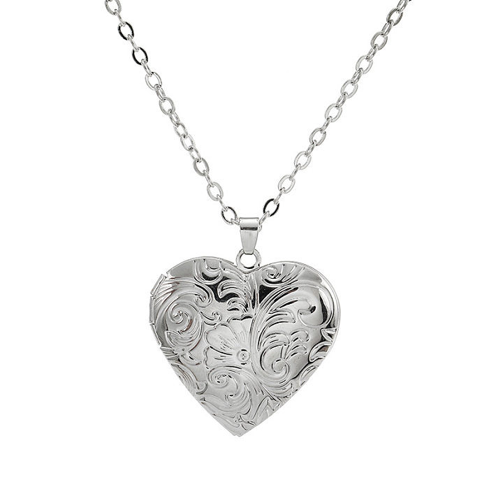 Herzförmige verkupferte Halskette im Ethno-Stil, 1 Stück