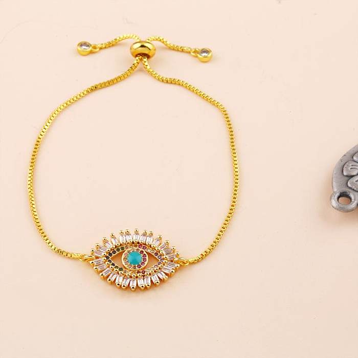 Moda micro-incrustada zircão pull cor imitada pulseira de cristal NHAS128362