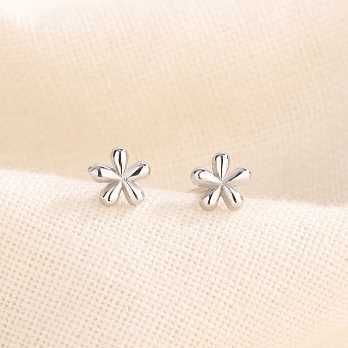 Fashion Flower Copper Plating Ear Studs 1 Pair