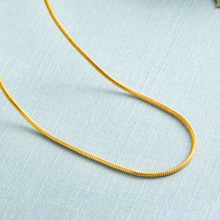 Collier plaqué or en cuivre géométrique de style simple